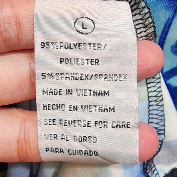 Shelby & Palmer Women's Dress Large Multicolor Abstract Floral Print Cap Sleeve - Picture 6 of 10